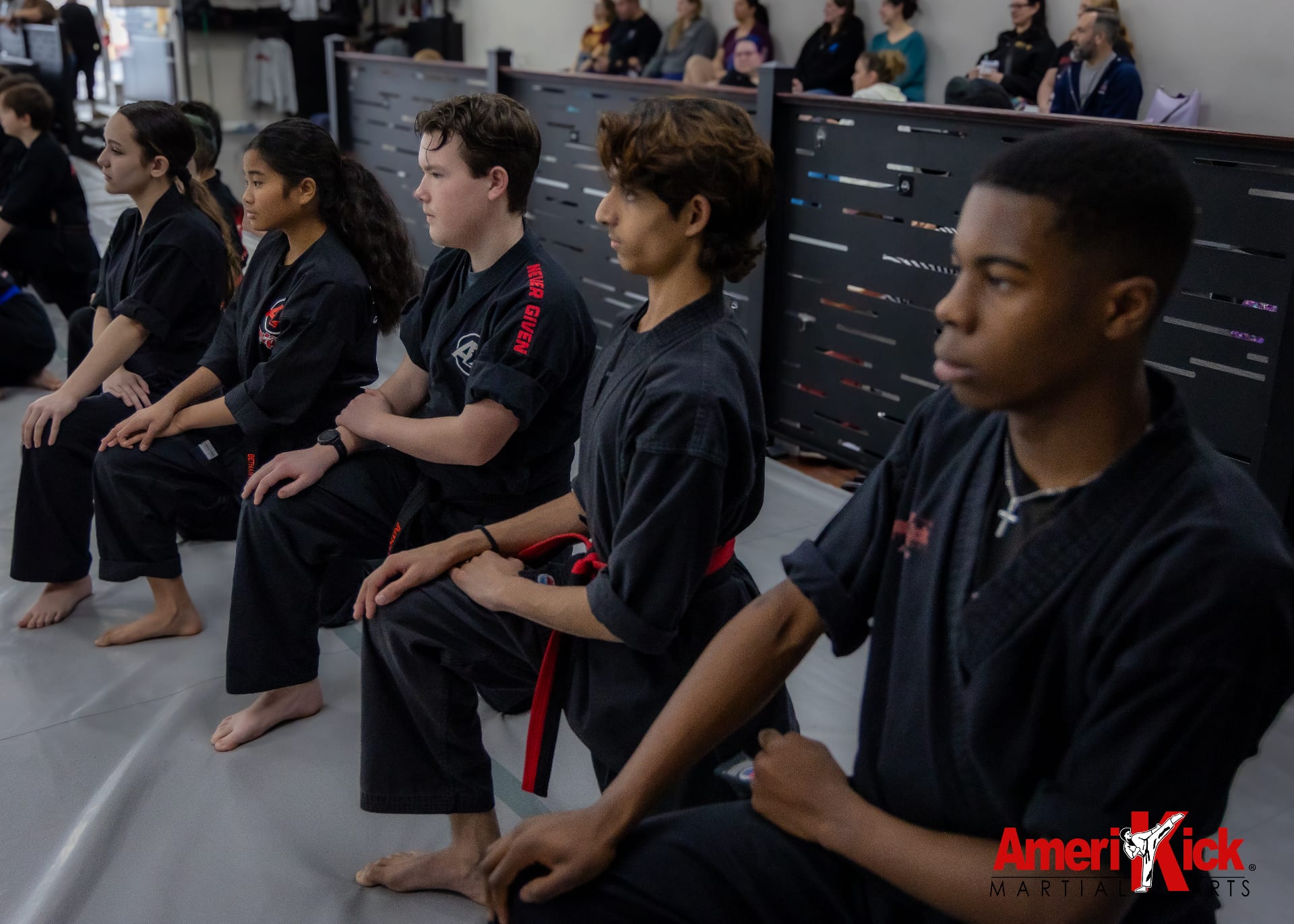 Amerikick Princeton students kneeling at attention