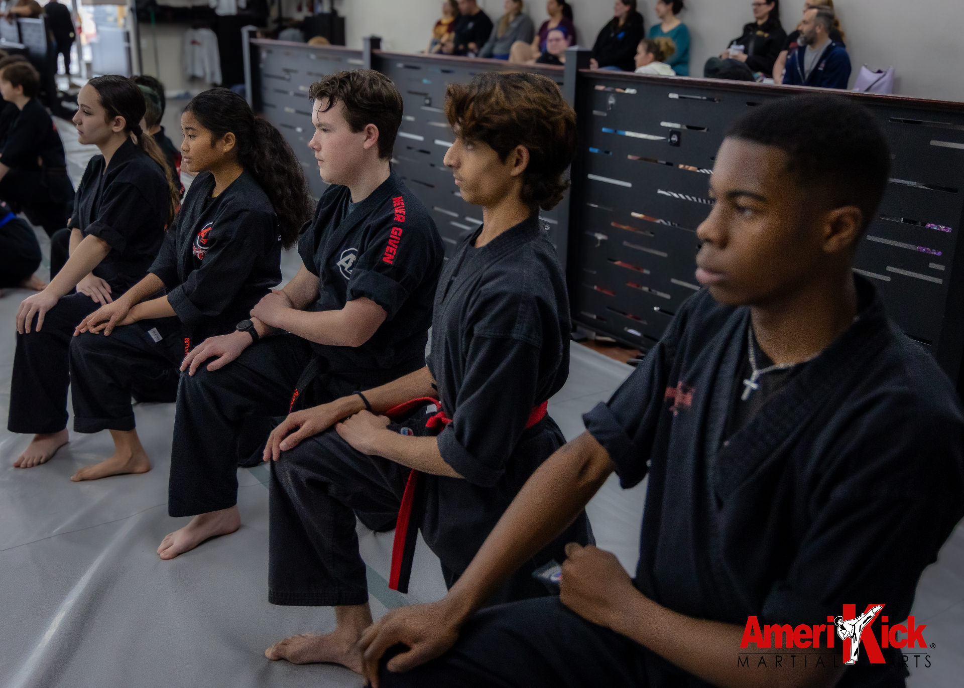 Amerikick Princeton students kneeling at attention